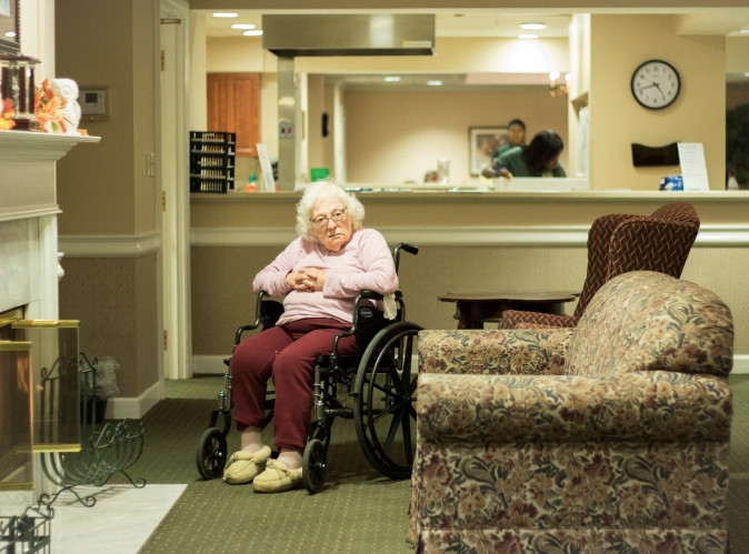 My grandmother at the nursing home. Fortunately she is living in her own house again. 